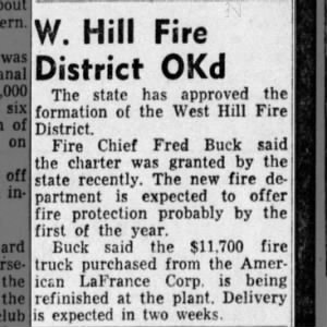 West Hill Fire Department approved by state